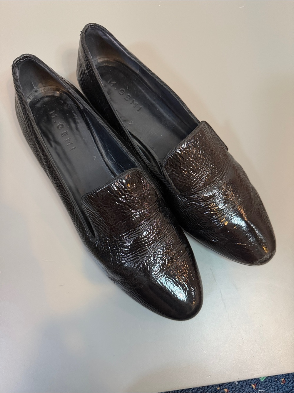 M. GEMI THE PETALO SHOES PATENT LOAFER 41